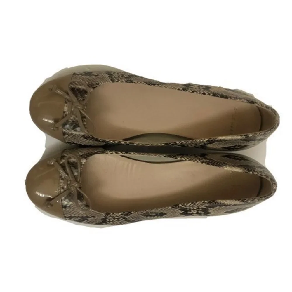 Cole Haan Womens Leather Shoes 8aa Snakeskin Wedge